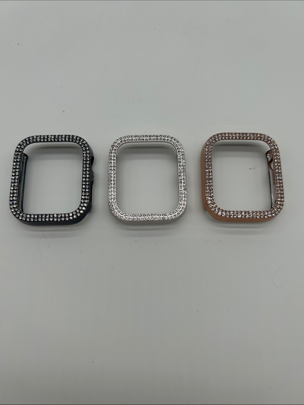 Rhinestone Apple Watch Case Trio - Rose Gold